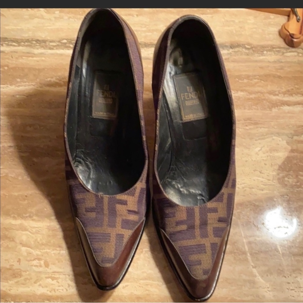 Fendi Zucca heels